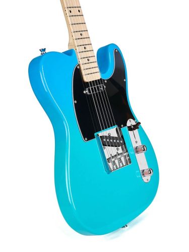 SEM2/BG SX Modern Series TE style electric guitar with gigbag, blue glow