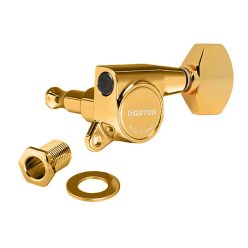   SG-381-07-G Gotoh  machine heads for guitar, 3x left+3x right, ratio 1:16, mini 07-style button, gold