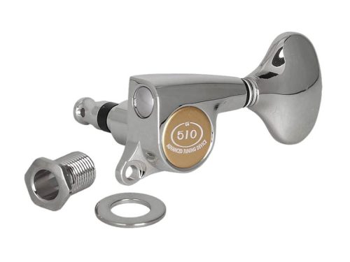 SGS-510-C Gotoh  machine heads for guitar, 3xL+3xR, ratio 1:15, height adjustable post, magnum lock, chrome button