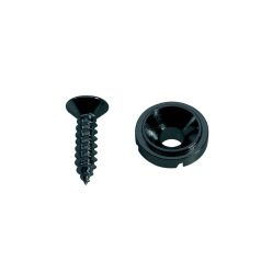   SH-3-B Boston  string retainer, button model, with screw, diameter 10mm, height 5mm, black