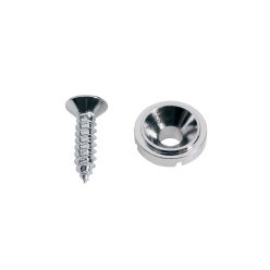   SH-3-C Boston  string retainer, button model, with screw, diameter 10mm, height 5mm, chrome