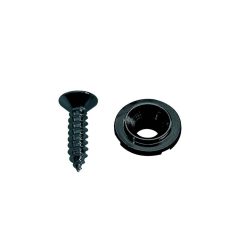   SH-4-B Boston  string retainer, button model, with screw, diameter 10mm, height 5mm, black