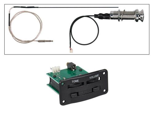 SH-JW2-G Shadow Nanoflex onboard preamp with NFX piezo, endpin jack, 3v battery, volume and tone, flat case