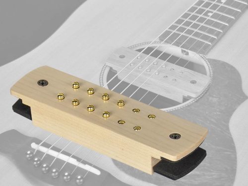 SHP-210 Boston  soundhole pickup, humbucker with adjustable poles, 60cm cable + jack socket, solid maple cover