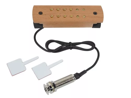 SHP-250-EPJ Boston  soundhole pickup, humbucker with adjustable poles and endpin jack, with solid bubinga cover