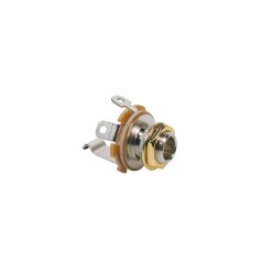   SJ-2-GD Boston  chassis connector jack, 6,3mm, 2-pole, M9, gold, thread in chrome