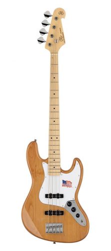 SJB/ALD/NA SX  J-style electric bass guitar, American alder, natural