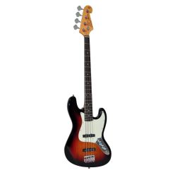   SJB62-3TS SX Retro Series 62 vintage J-style electric bass guitar, 2x single coil pickup, with bag, sunburst