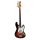 SJB62-3TS SX Retro Series 62 vintage J-style electric bass guitar, 2x single coil pickup, with bag, sunburst