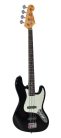 SJB62-BK SX Retro Series 62 vintage J-style electric bass guitar, 2x single coil pickup, with bag, black