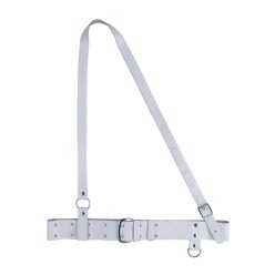 SK10 Boston  marching belt, leather, white