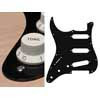 SL-113-B Boston  pickguard, Stallion, standard, SSS, 3 pot holes, 3-5 switch, lefthanded, 1 ply, black