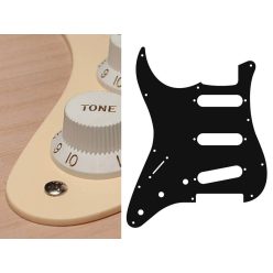   SL-113-C Boston  pickguard, Stallion, standard, SSS, 3 pot holes, 3-5 switch, lefthanded, 1 ply, cream