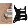 SL-113-TR Boston  pickguard, Stallion, standard, SSS, 3 pot holes, 3-5 switch, lefthanded, 1 ply, transparent