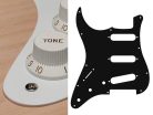 SL-113-W Boston  pickguard, Stallion, standard, SSS, 3 pot holes, 3-5 switch, lefthanded, 1 ply, white