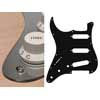 SL-213-MC Boston  pickguard, Stallion, standard, SSS, 3 pot holes, 3-5 switch, lefthanded, 2 ply, mirror chrome