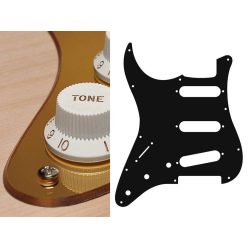   SL-213-MG Boston  pickguard, Stallion, standard, SSS, 3 pot holes, 3-5 switch, lefthanded, 2 ply, mirror gold