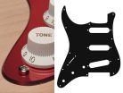 SL-213-MR Boston  pickguard, Stallion, standard, SSS, 3 pot holes, 3-5 switch, lefthanded, 2 ply, mirror red