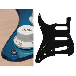   SL-213-MU Boston  pickguard, Stallion, standard, SSS, 3 pot holes, 3-5 switch, lefthanded, 2 ply, mirror blue