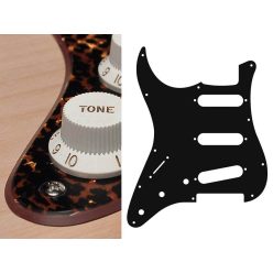   SL-213-RBP Boston  pickguard, Stallion, standard, SSS, 3 pot holes, 3-5 switch, lefthanded, 2 ply, tiger brown pearl