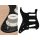 SL-213-SBK Boston  pickguard, Stallion, standard, SSS, 3 pot holes, 3-5 switch, lefthanded, 2 ply, sparkling black