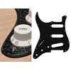 SL-213-SBK Boston  pickguard, Stallion, standard, SSS, 3 pot holes, 3-5 switch, lefthanded, 2 ply, sparkling black