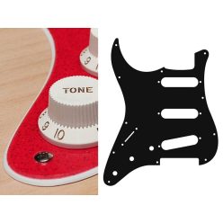   SL-213-SRD Boston  pickguard, Stallion, standard, SSS, 3 pot holes, 3-5 switch, lefthanded, 2 ply, sparkling red