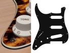 SL-313-MY Boston  pickguard, Stallion, standard, SSS, 3 pot holes, 3-5 switch, lefthanded, 3 ply, marble yellow