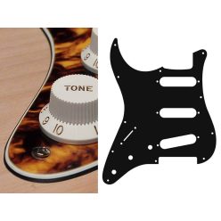   SL-313-MY Boston  pickguard, Stallion, standard, SSS, 3 pot holes, 3-5 switch, lefthanded, 3 ply, marble yellow