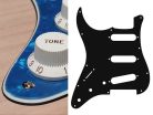 SL-313-PBU Boston  pickguard, Stallion, standard, SSS, 3 pot holes, 3-5 switch, lefthanded, 3 ply, pearl blue