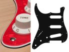 SL-313-PR Boston  pickguard, Stallion, standard, SSS, 3 pot holes, 3-5 switch, lefthanded, 3 ply, pearl red