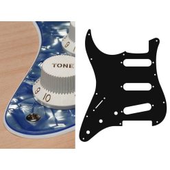   SL-313-PV Boston  pickguard, Stallion, standard, SSS, 3 pot holes, 3-5 switch, lefthanded, 3 ply, pearl violet,