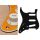 SL-313-PY Boston  pickguard, Stallion, standard, SSS, 3 pot holes, 3-5 switch, lefthanded, 3 ply, pearl yellow