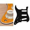 SL-313-PY Boston  pickguard, Stallion, standard, SSS, 3 pot holes, 3-5 switch, lefthanded, 3 ply, pearl yellow