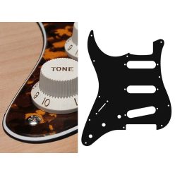   SL-313-RY Boston  pickguard, Stallion, standard, SSS, 3 pot holes, 3-5 switch, lefthanded, 3 ply, tiger yellow