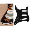 SL-313-RY Boston  pickguard, Stallion, standard, SSS, 3 pot holes, 3-5 switch, lefthanded, 3 ply, tiger yellow