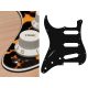 SL-313-WCY Boston  pickguard, Stallion, standard, SSS, 3 pot holes, 3-5 switch, lefthanded, 3 ply, wild cat yellow