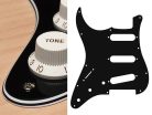 SL-413-B Boston  pickguard, Stallion, standard, SSS, 3 pot holes, 3-5 switch, lefthanded, 4 ply, black