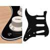 SL-413-B Boston  pickguard, Stallion, standard, SSS, 3 pot holes, 3-5 switch, lefthanded, 4 ply, black