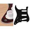 SL-413-TI Boston  pickguard, Stallion, standard, SSS, 3 pot holes, 3-5 switch, lefthanded, 4 ply, tortoise intense