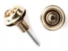 SLS1402 Dunlop  strap lock system with screws, flush mounted, brass