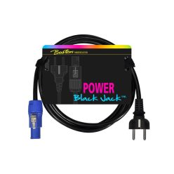   SM-500-2 Boston Black Jack power cable powerconnector to schuko, 3x 1,5mm2, 2 meter