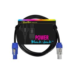   SM-600-2 Boston Black Jack power cable powerconnector to powerconnector, 3x 1,5mm2, 2 meter