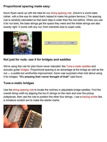 SM0673 StewMac  string spacing rule