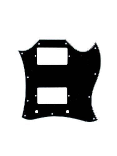 SM3-B Boston  pickguard, SG-model custom, 3 ply, black