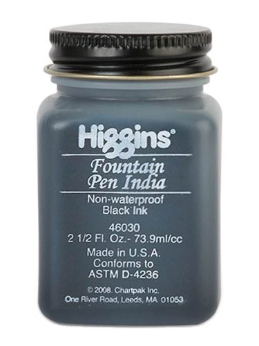 SM4237 StewMac  black fingerboard stain, Higgins India ink, 60 ml