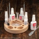 SM4760 StewMac  superglue caddy, holds six glue bottles, pipettes and tips