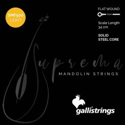   SMF-500 Galli Suprema string set mandolin, chrome steel flatwound, light, 0095-0135-021-031 loop end