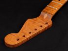 SMTFCRF Allparts  neck for Stratocaster®, tempered flamed maple, 10" radius, 21 tall frets, thin semi-gloss finish