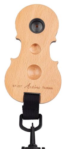 SP-25T Artino  pinholder for cello, beechwood, cello shape, adjustable nylon strap, 3 differents holes for endpin